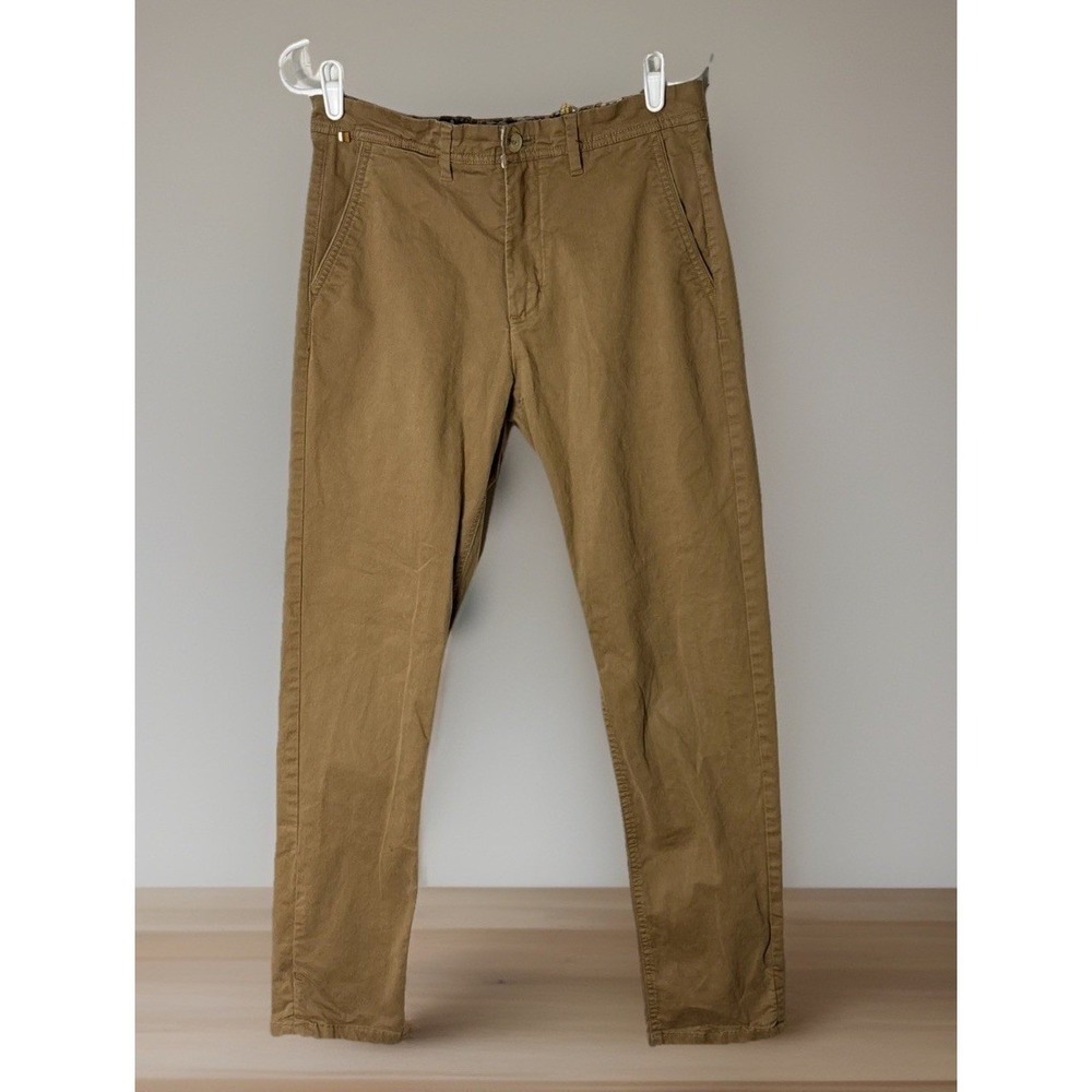 Denim & Flower Chino Pants Mens 30 Brown Cotton Slim Fit Preppy Classic‎ Casual